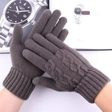 Winter Men'S Touch Screen Jacquard Knitted Gloves_Cwag0229