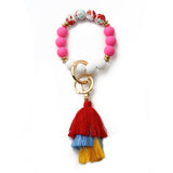 BOHEMIAN TASSEL SILICONE BEAD BRACELET WITH PRINTS_CWAB5019