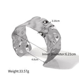 BOLD HAMMERED WIDE CUFF IN STAINLESS STEEL_CWAJE4629