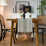 GEOMETRIC TASSEL HOLIDAY TABLE RUNNER_CWMM0994