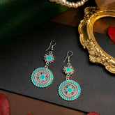 EXAGGERATED RETRO BOHEMIAN SUNFLOWER EARRINGS_CWAJE1876