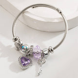 Trendy Elephant Heart Steel Bracelet For Couples_Cwmm8577