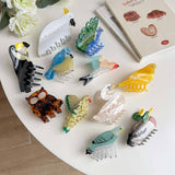 Bird Hair Claw Cetate Swan Peacock & Swallow Clip_Cwaha5763