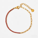 SOLID COLOR ZIRCONIA STAINLESS STEEL BRACELET_CWMM5702