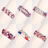 Cwmm10448_Christmas Charm Beaded Bracelet Snowman Tree Gift