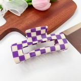 Checkerboard Hair Claw ? Candy Color Acetate Look_Cwmm10084