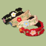 SWEET FLORAL WIDE BRIMMED HAND WOVEN HEADBAND_CWAHA1322