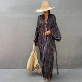 Tie-Dye Beach Cover-Up Cardigan Bikini Sunscreen_Cwmm6299