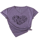 HEART AND MUSIC V NECK T SHIRT RELAXED FIT_CWTTS1541