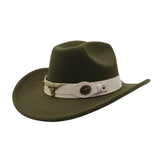 Unisex Wool Fedora Jazz Hat Western Ethnic Style_Cwah04427