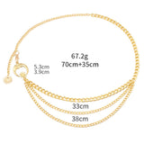 HIP HOP PUNK STYLE MOON MULTI LAYER BODY CHAIN_CWMM0656