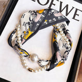Pearl Magnetic Skinny Silk Neck Scarf_Cwasc03938