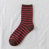 Women New Striped Cute Breathable Pile Socks_Cwms0470