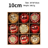 CHRISTMAS ORNAMENTS 10CM PAINTED BALL SET DECOR_CWMM9890
