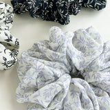 Ink Print Wide Hair Scrunchie High Elastic_Cwaha07607