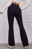 Solid color high-waisted slim-fit pants_cwblp1080