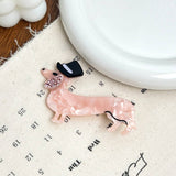 RHINESTONE DOG TEMPERAMENT GIRLY HAIR CLIP_CWAHA2073