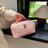 New Diamond Pu Leather Flat Cosmetic Bag_Cwab4375