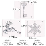 Cwmm10173_Clear Snowflake And Reindeer Ornaments For Tree