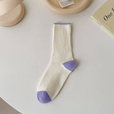 AUTUMN AND WINTER COLOR MATCHING MID CALF SOCKS_CWMS0902