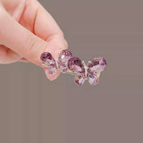 ROSE QUARTZ BUTTERFLY DUCKBILL CLIP SIDE HAIRPIN_CWAHA4696