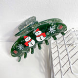 GINGERBREAD MAN HAIR CLAW XMAS CARTOON BUN CLIP_CWAHA1598