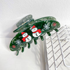GINGERBREAD MAN HAIR CLAW XMAS CARTOON BUN CLIP_CWAHA1598