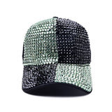 SUMMER BLING BASEBALL CAP STYLISH RHINESTONE HAT CWAH1236