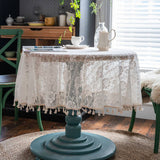 FOREST STYLE PASTORAL CROCHET COVER DINING TABLE_CWMM0965