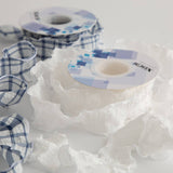 COLORFUL PUFF PLAID RIBBON FISHTAIL YARN RIBBON_CWMM5777