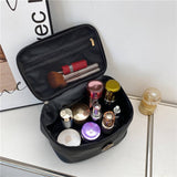NEW HIGH END BLACK SOLID COLOR COSMETIC BAG_CWAB4498