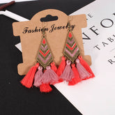Versatile Tassel Gradient Earrings