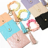 MACARON WALLET WITH ACRYLIC CLASP KEYCHAIN_CWAB4962