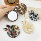 CUTE BUNNY COMPACT MIRROR ACETATE FLORAL_CWMM6374