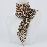 Leopard Rose Print Slim Scarf For Women_Cwasc03967