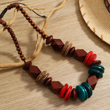 RETRO ETHNIC STYLE COLORFUL COCONUT SHELL NECKLACE_CWMM4433