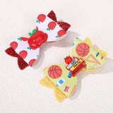 Glitter Donut Bow Hair Clip For Baby Girls