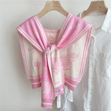FLORAL KNIT SHAWL LIGHT CARDIGAN SCARF FOR WOMEN_CWASC0847