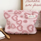 Plush Heart Makeup Bag Thickened Travel Wash Pouch_Cuab00672