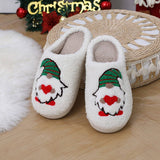 CHRISTMAS DWARF PATTERN WINTER COTTON SLIPPERS_CWSHS0470