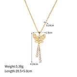 LILY OF THE VALLEY TASSEL BUTTERFLY NECKLACE_CWAHA0919