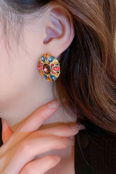 MULTICOLOR GEM DECKED EARRINGS_CWAJE0333