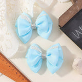 HANDMADE GLITTER BOW HAIR CLIP SET FOR GIRLS_CWAHA6734