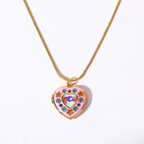 DOPAMINE LOVE RHINESTONE NECKLACE FOR WOMEN_CWMM3774
