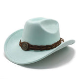FAUX SUEDE FELT COWBOY HAT MENS CLASSIC FEDORA_CWAH2510