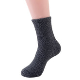 Women Home Solid Color Coral Velvet Socks_Cwms0330