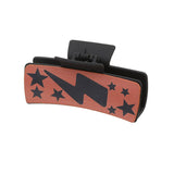 SUNFLOWER RETRO LETTERS WESTERN HAIR CLAW CLIPS_CWASC1623