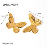 BUTTERFLY GOLD VINTAGE HOLLOW EARRINGS_CWAJE1378