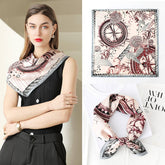 SILK FEELING SCARF MEDIUM SQUARE SATIN HEAD SCARF_CWASC0209