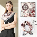 SILK FEELING SCARF MEDIUM SQUARE SATIN HEAD SCARF_CWASC0209